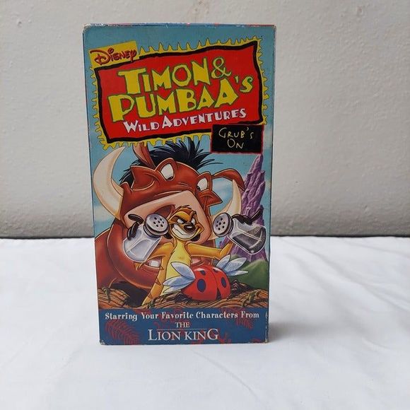 Disney's Timon and Pumbaa's Wild Adventures Grub's On VHS 1996 Vintage Kid - Picture 1 of 6
